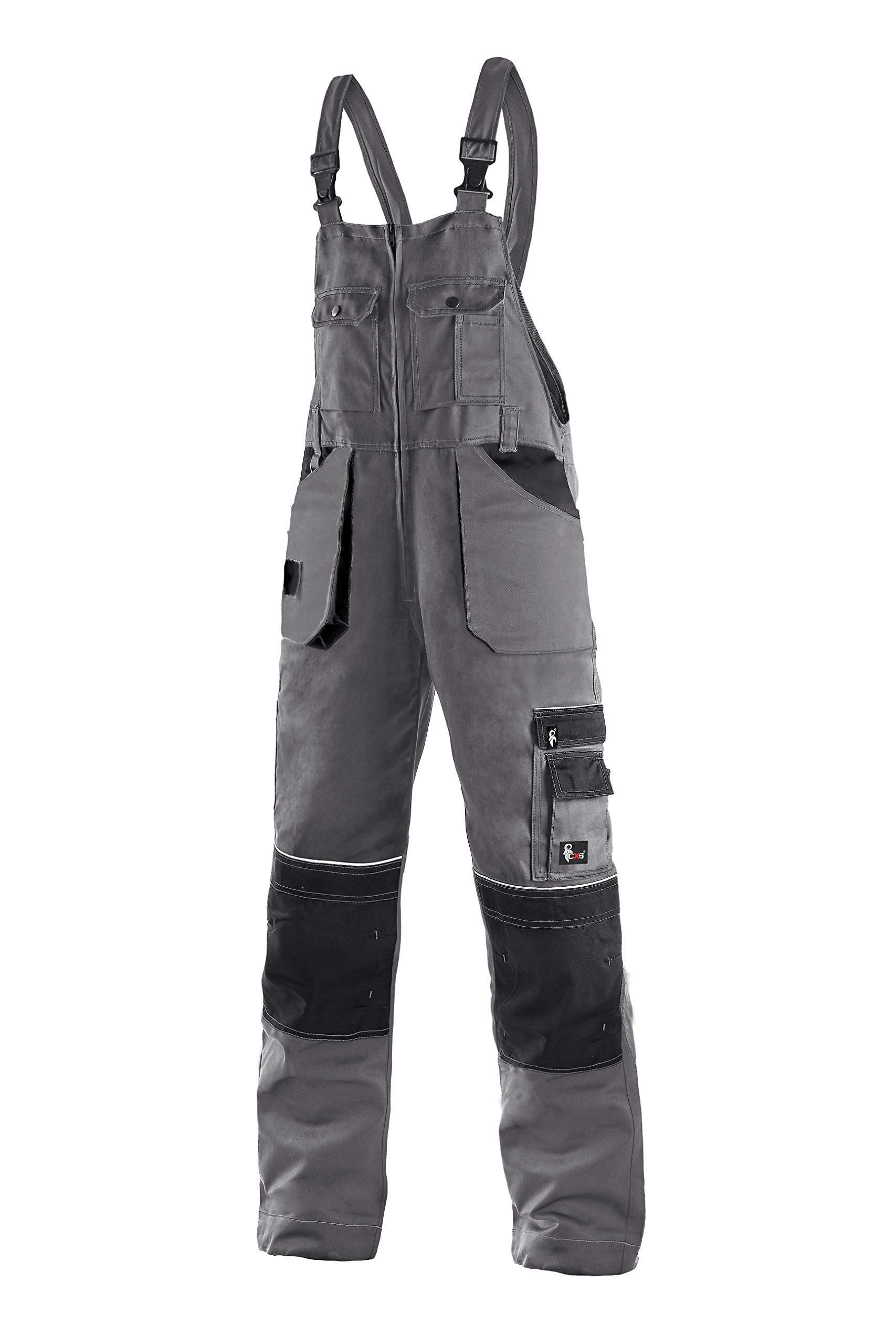 CXS Pantalon de Travail Krystof pour Homme avec Poches genouillères - très Robuste Pantalon de Travail Robuste avec Bretelles Pantalons de Jardin Cargo Salopettes de Travail (54)