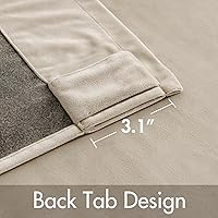 Vista 171 de MIULEE Cortinas de terciopelo de 63 pulgadas de largo, 2 paneles de cortinas opacas de lujo para dormitorio, sala de estar, cortinas de ventana