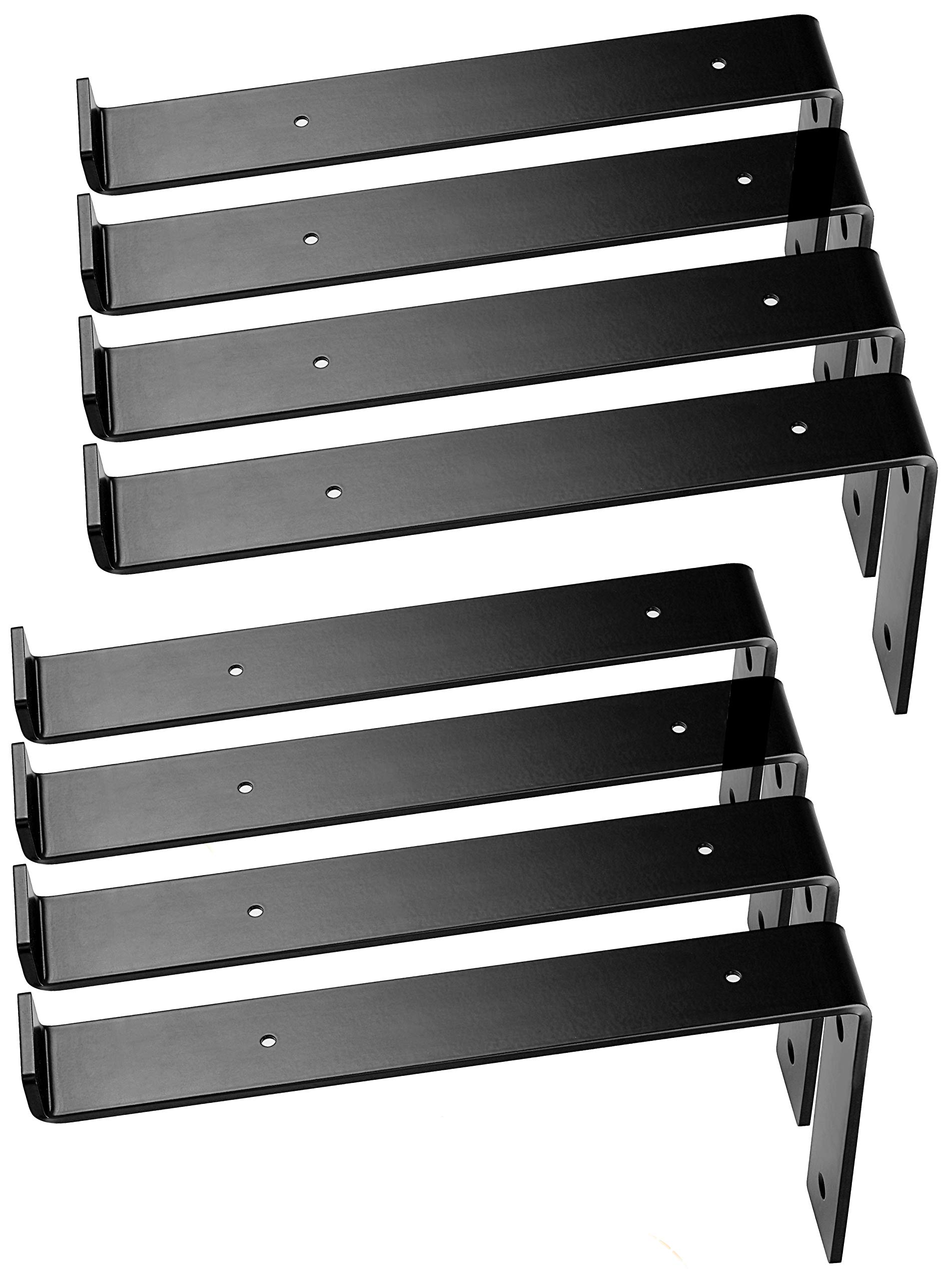 BATODA Shelf Brackets 12 inch with Lip for DIY Floating Shelf L Shelf