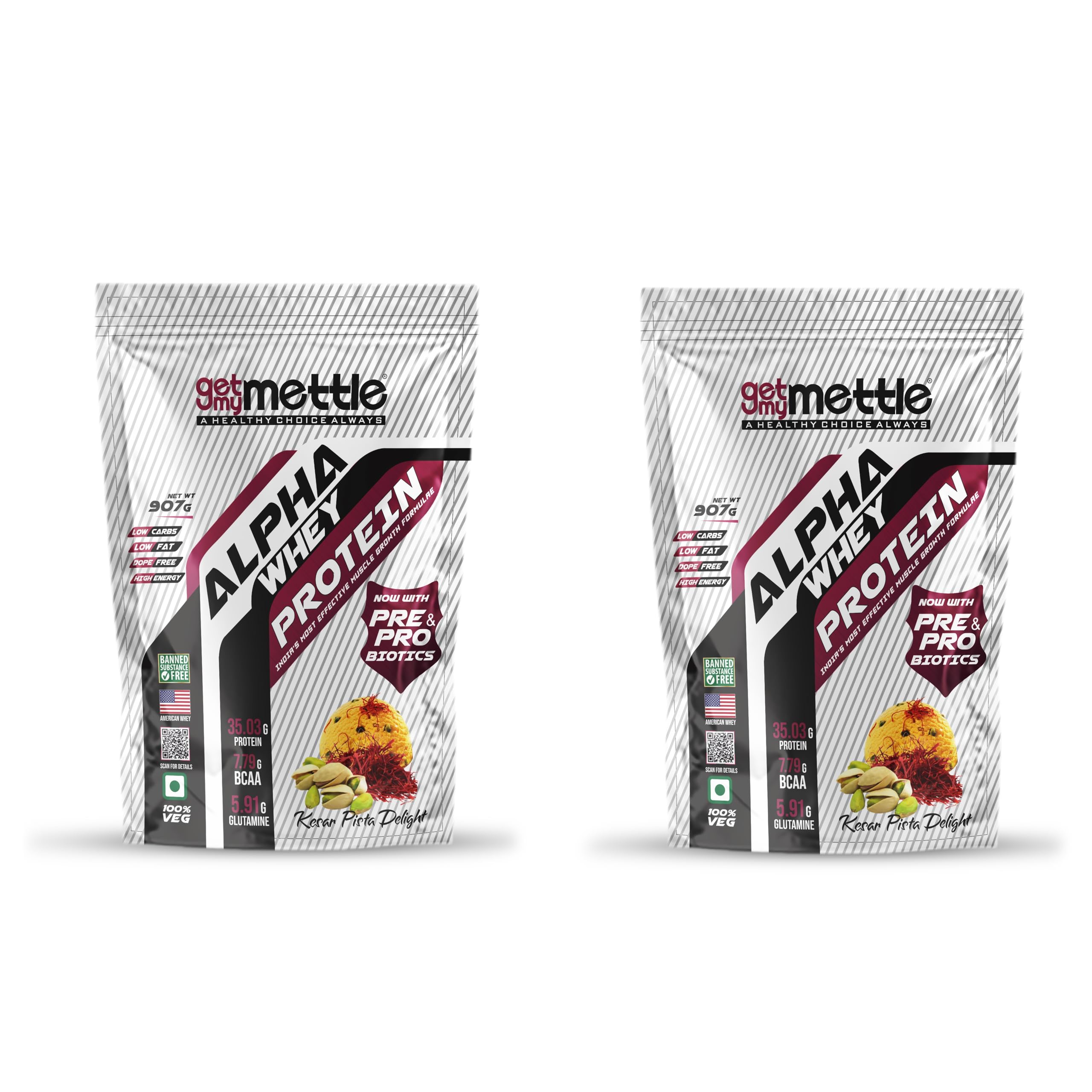 Getmymettle Alpha Whey Protein Powder, Kesar Pista Delight (4kg / 8.8lbs) | 35.06g Protein Per Serving | High Protein for Muscle Growth & Recovery | Fast Absorption | Gym Nutrition — Amazon image 26