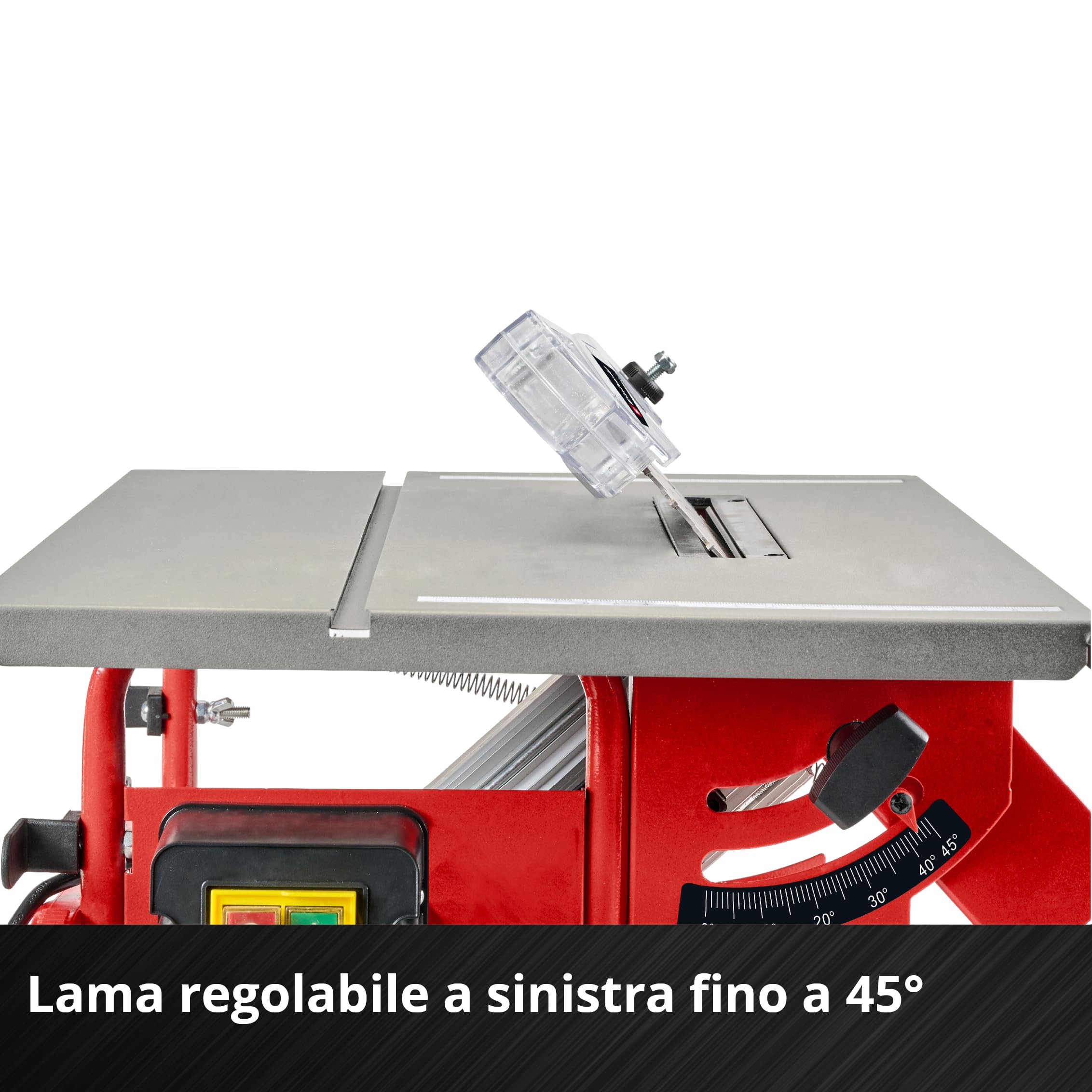 Sega circolare da banco Einhell TC-TS 8 I (800 Watt, altezza di taglio 45 mm, lama Ø 200 mm, guida angolare, battuta parallela, attacco di aspirazione, incl. lama HW/TCT)