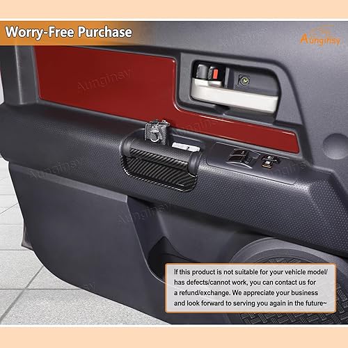Vista 13 de Aunginsy Organizador de almacenamiento para manija de puerta de automóvil, compatible con Toyota FJ Cruiser 2007-2021, manija de puerta delantera