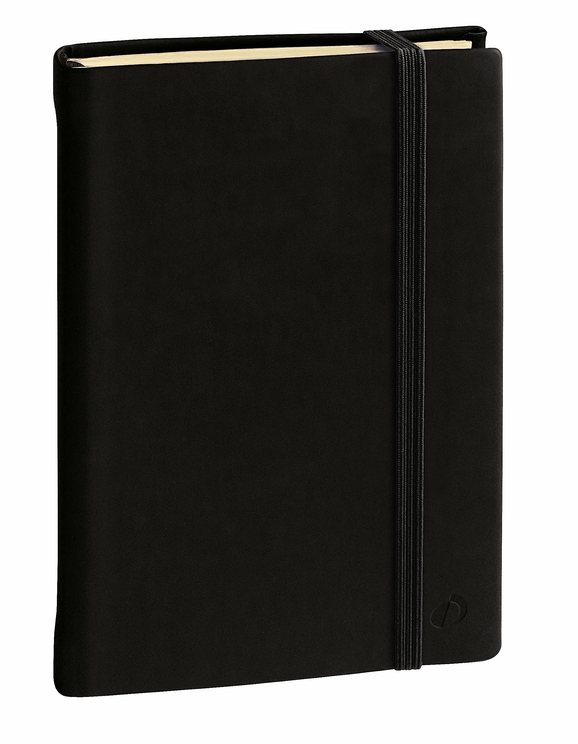 QUO VADIS - Collection: Silk Notebook 24 Unlined with Elastic 16 x 24 cm - Black
