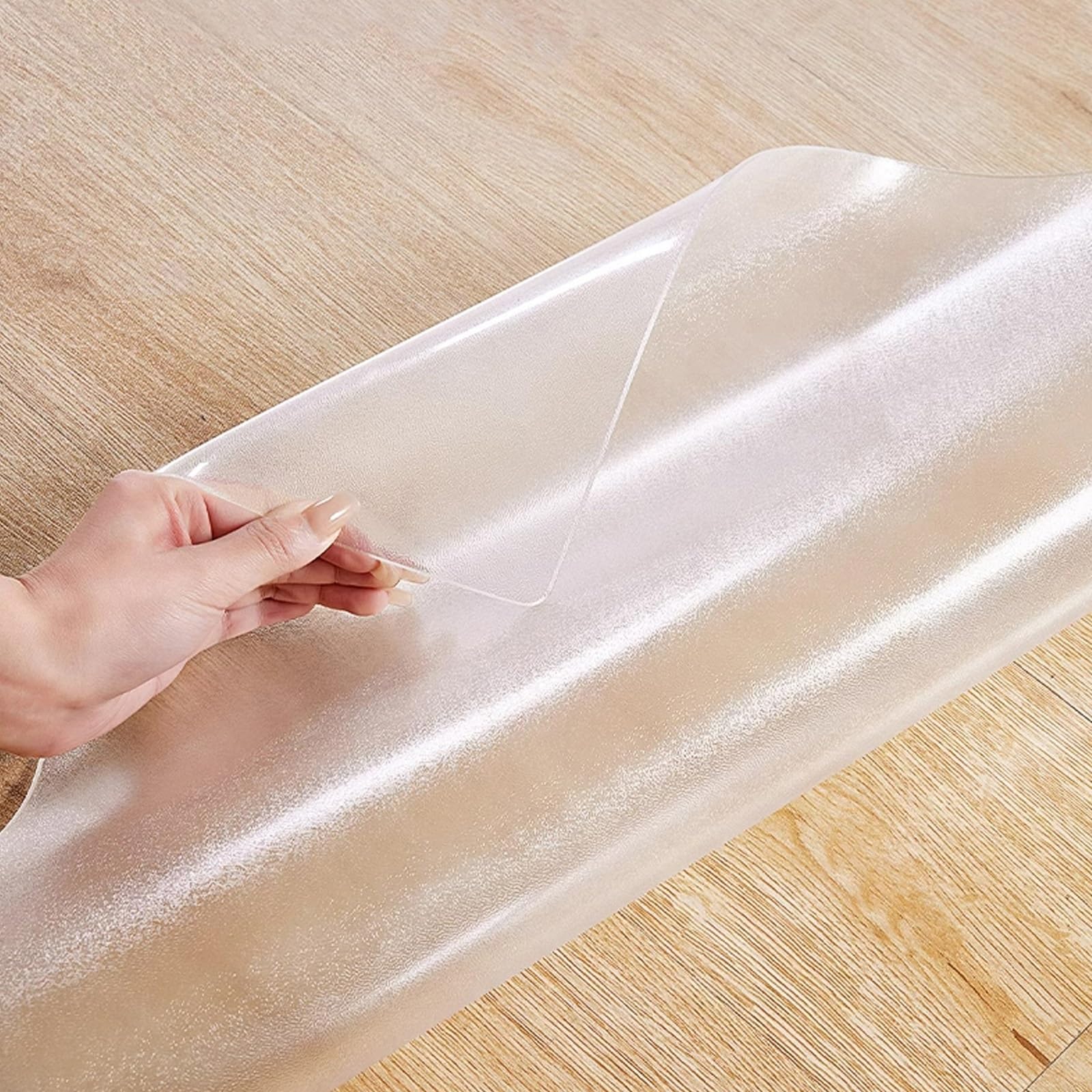 Frosted Rolling Chair Mat Clear Wood Tile Floor Protector Mat Kitchen Table Mat Thickness 0 06in for Bedroom