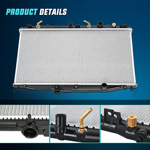 Miniatura 3 de Nilight Radiador RAD912 para Honda Accord 2003 2004 2005 2006 2007 2.4L FWD, reemplaza CU2797, reemplazo de aluminio de rendimiento OEM.