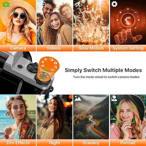 Miniatura 7 de Cámara digital 4K para fotografía 64MP WiFi Vlogging Cámara para YouTube Autofocus 3" 180 Flip Screen 16X Zoom Cámaras de viaje compactas con
