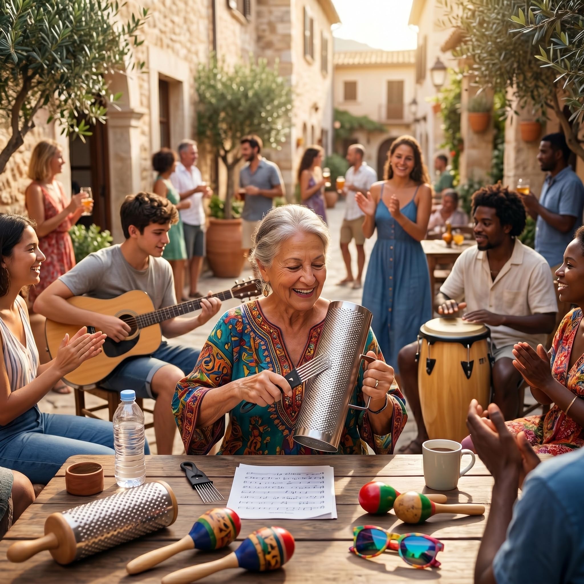 Guiro, Durevole in Acciaio Inossidabile con Raschietto, Strumento a Percussione Professionale, Fattura Pregiata for Musicisti, Scuole e Sessioni Live