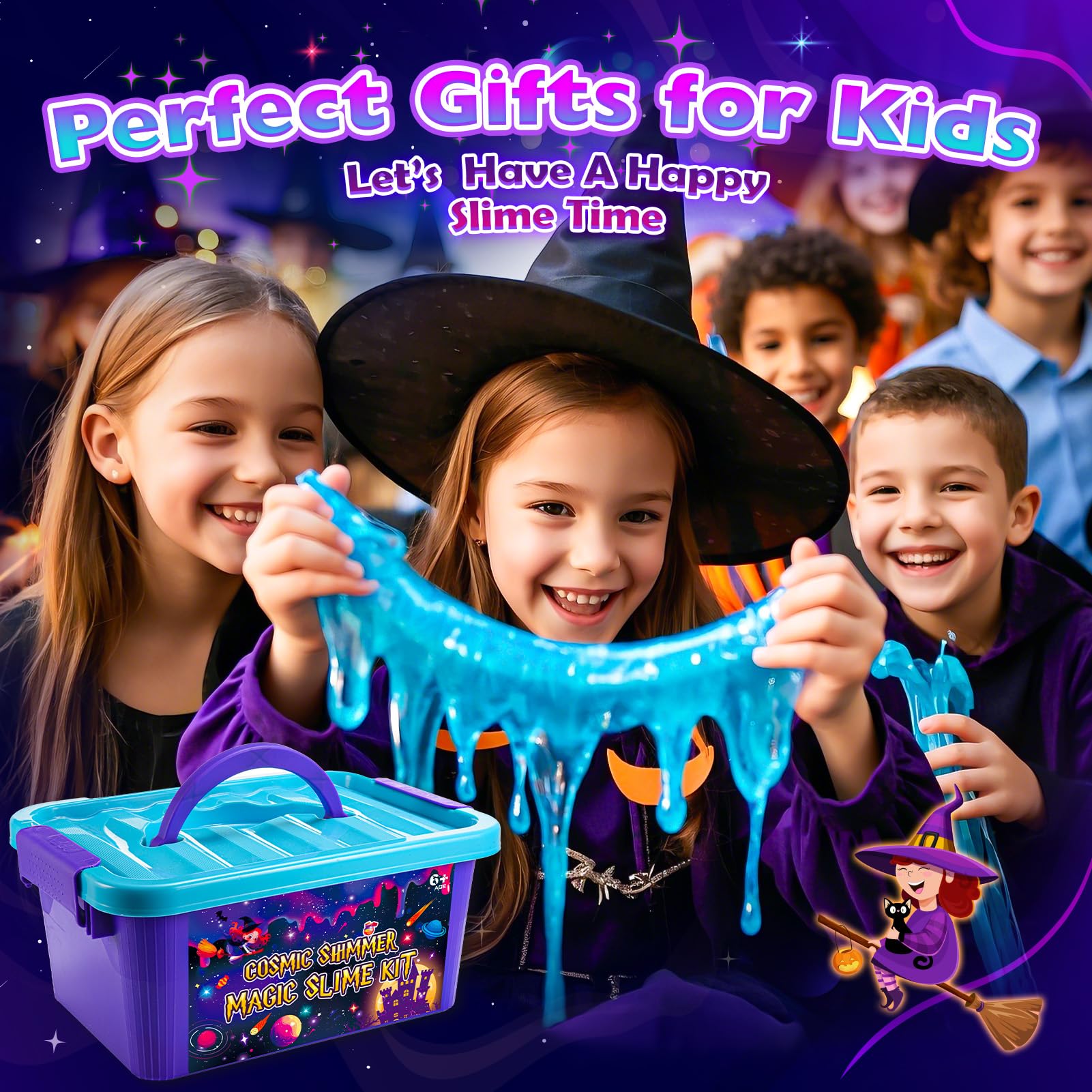 iKidiki Galaxy Slime Fluffy, Giochi Bambina 6-12 Anni Femmina Slime per Bambini Regalo Bimba 6-12 Anni Slime Kit Lavoretti Creativi per Bambini