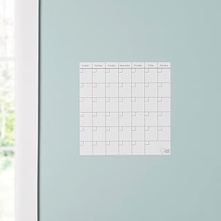 Think Board White Whiteboard Calendar – 14"x14" Self-Adhesive Dry Erase Board for Wall or Fridge – Reusable Writing Surface for Home, Office, Dorm – Peel and Stick, Easy to Clean