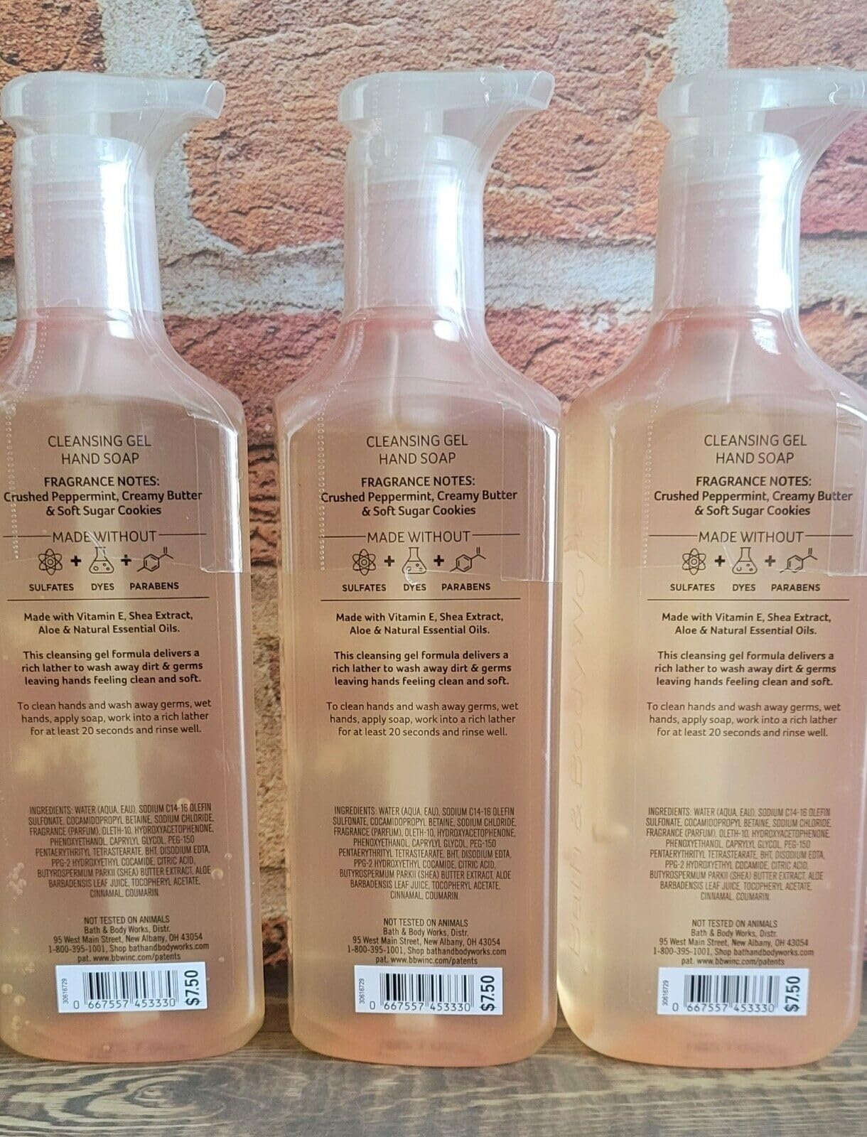 3 peppermint sugar cookie cleansing gel hand bath body soap