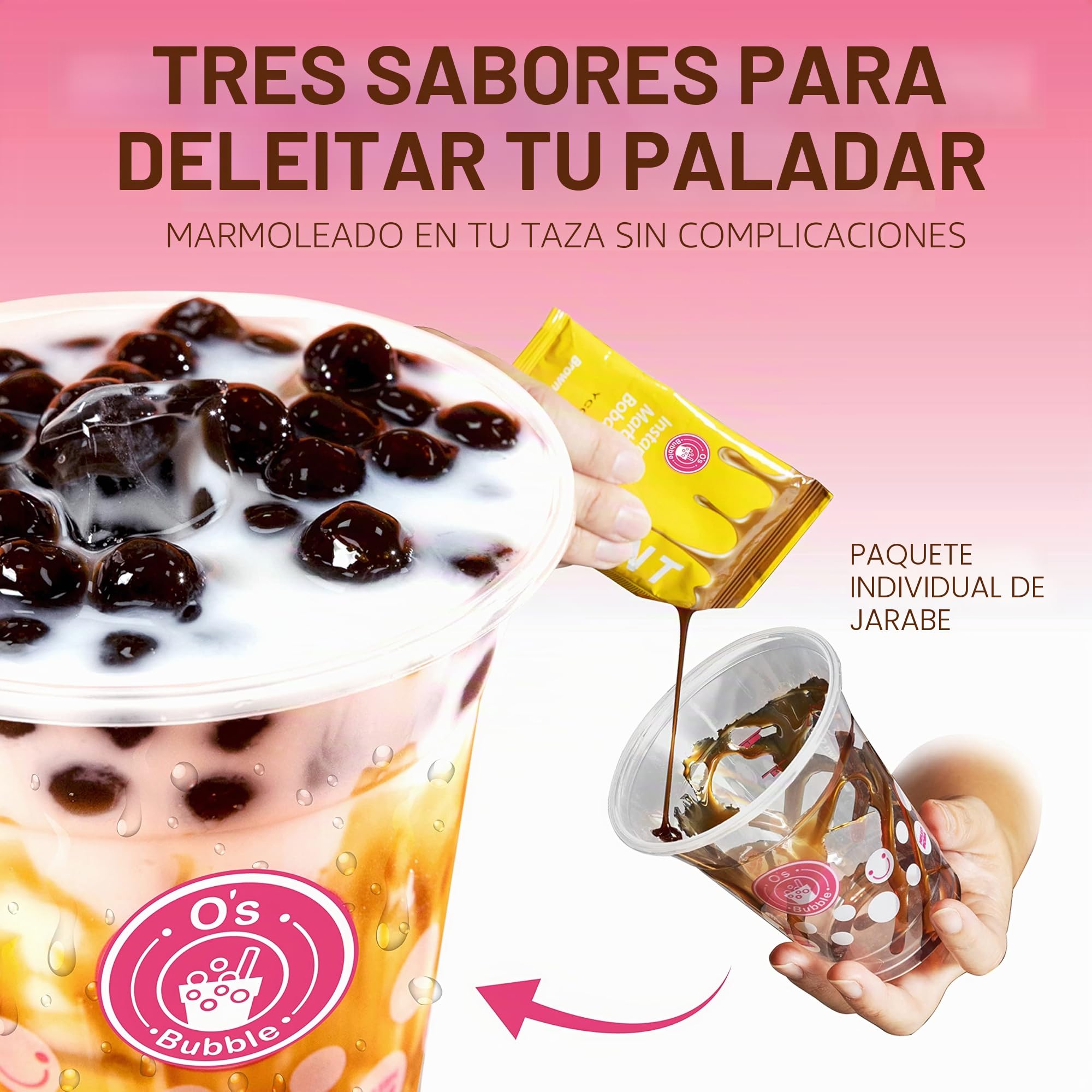 O's Bubble Kit de fiesta Boba Marbling instantáneo (ambiente) - 6 porciones
