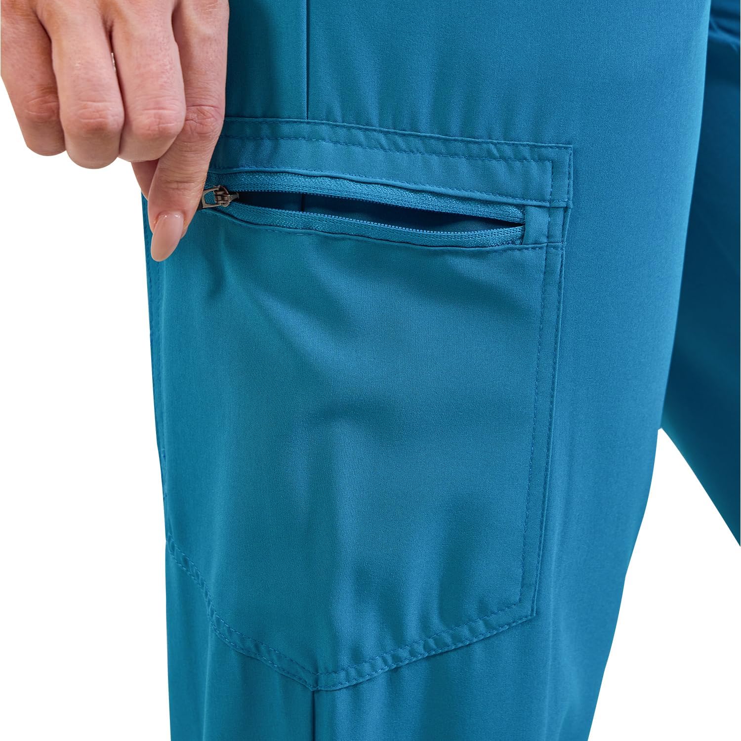 Naivlizer Scrub Pants for Women Jogger Pants Medical Uniform with 5 Pockets - Image 2
