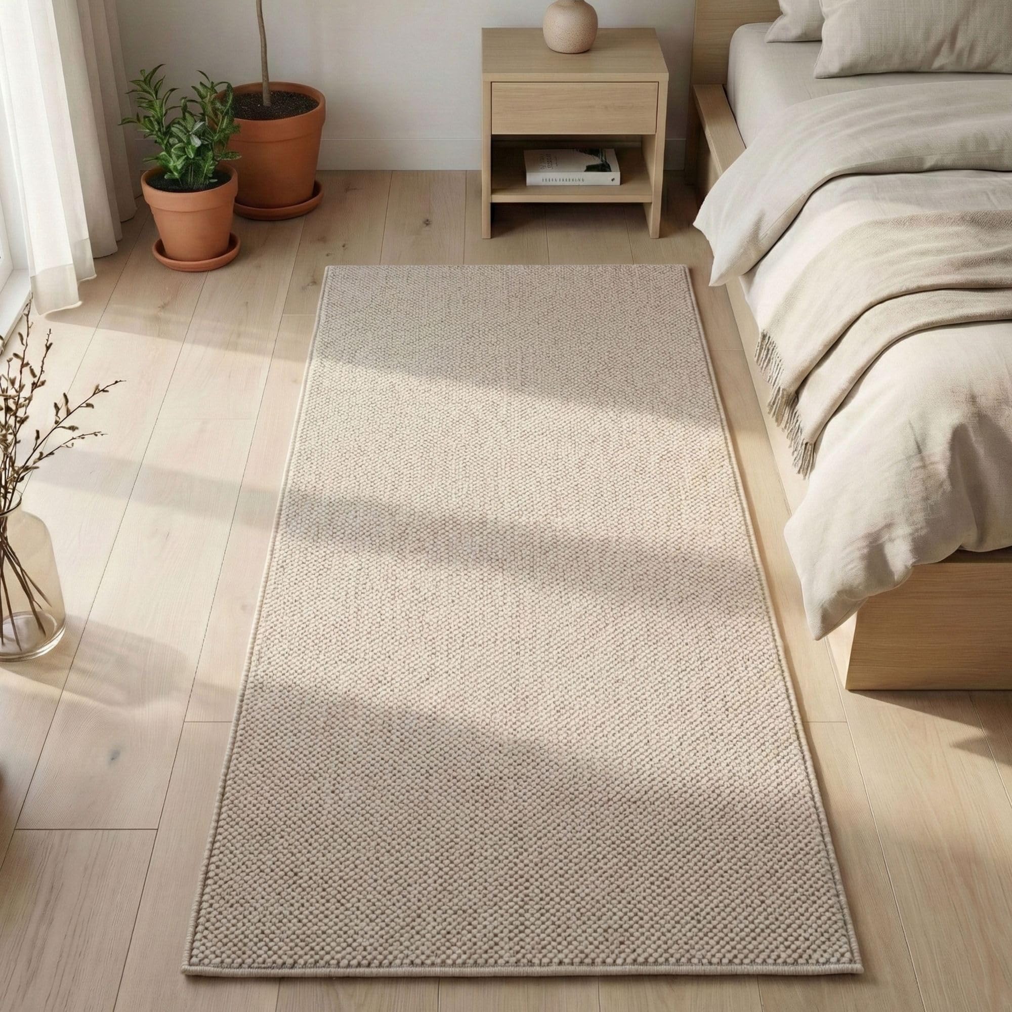 Carpetsale24 Teppich Wohnzimmer Einfarbig Bouclé Schlingenflor Skandi Stil Superweich Pflegeleicht Robust für Schlafzimmer Modern Gemütlich