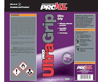 ProXL UltraGrip Adhesion Promoter Aerosol - 500 ml | Superior Adhesion on Difficult Surfaces | Fast Drying Formula | Ideal for Plastics, Alloys & Composites | Clear Finish | Easy Application