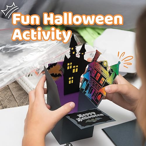 Miniatura 10 de Manualidades mágicas de Halloween para niños y adultos, decoraciones de Halloween, adornos de manualidades de casa encantada, incluye 24 adornos de