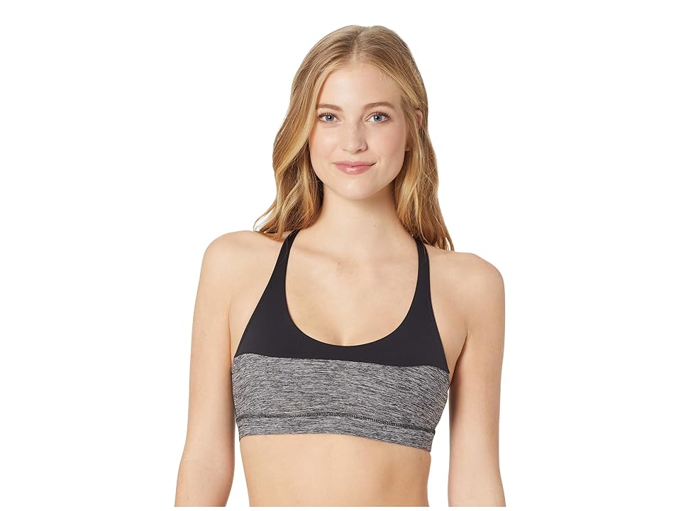 

Reebok Melange Tri Back Bra (Black) Women's Bra