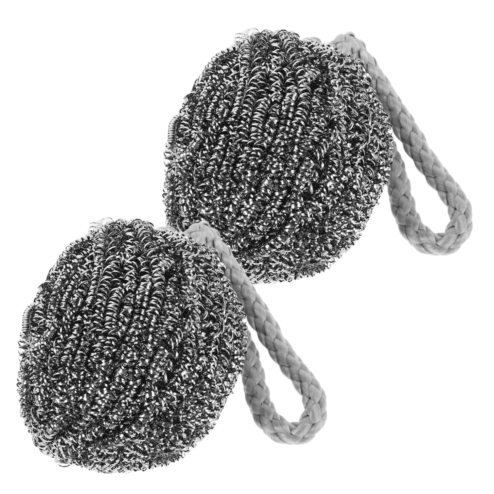 Alipis Stainless Steel Wire Ball Brush Set Kitchen Sink Brush Wok Scrubber Dish Cleaning Tools Non-shedding