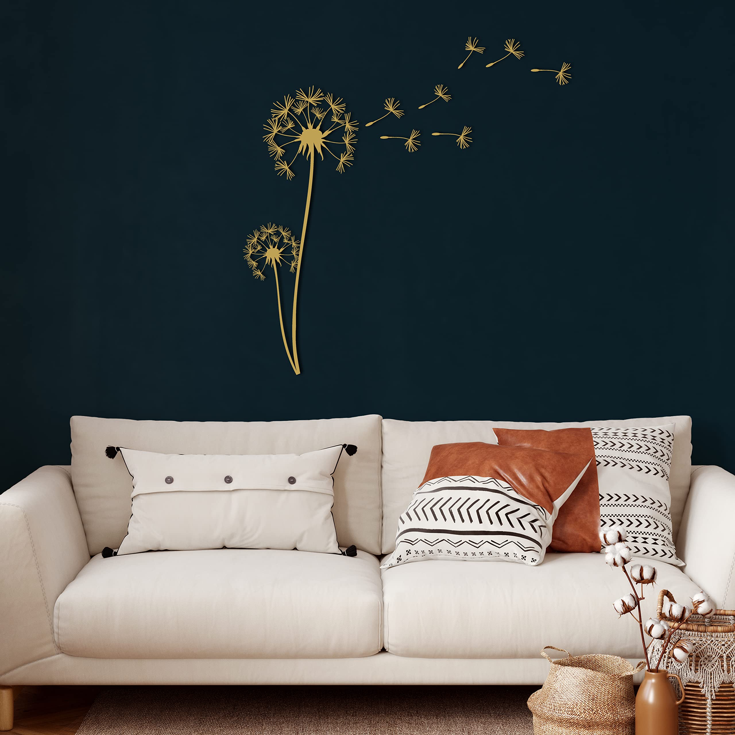 Metal Wall Art "Pusteblume" - Indoor/Outdoor Hanging Decor, 48x118cm, Powder Coated Steel - View #3