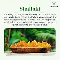 Vista 2 de Shallaki Boswellia Serrata Suplementos de extracto de hierbas, tabletas de hierbas para el bienestar óseo y articular, apoyo articular ayurvédico