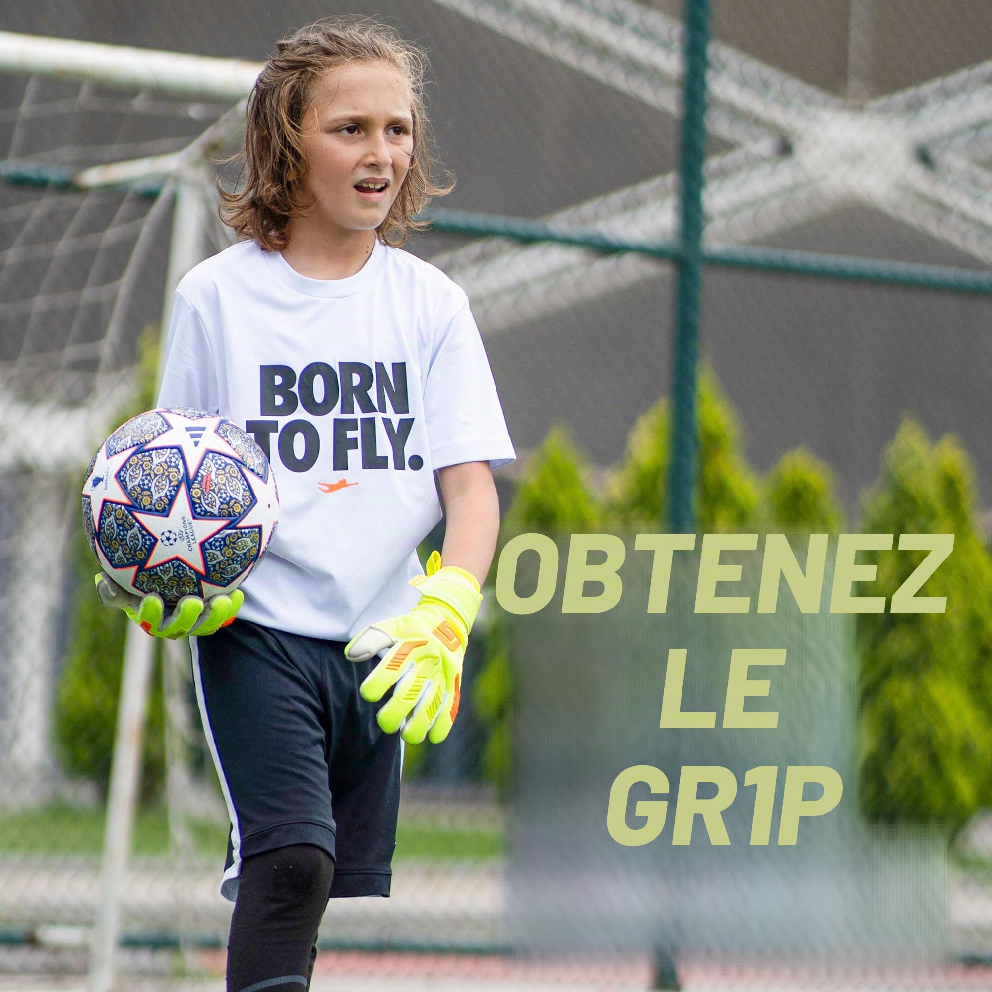 GRIPMODE Gants de Gardien de But Enfants Venom Junior 2.0 - Gardien de But avec Grande Surface de réception - Gants de Football avec 3mm Griptec Latex pour Une adhérence supplémentaire - Taille 4-6