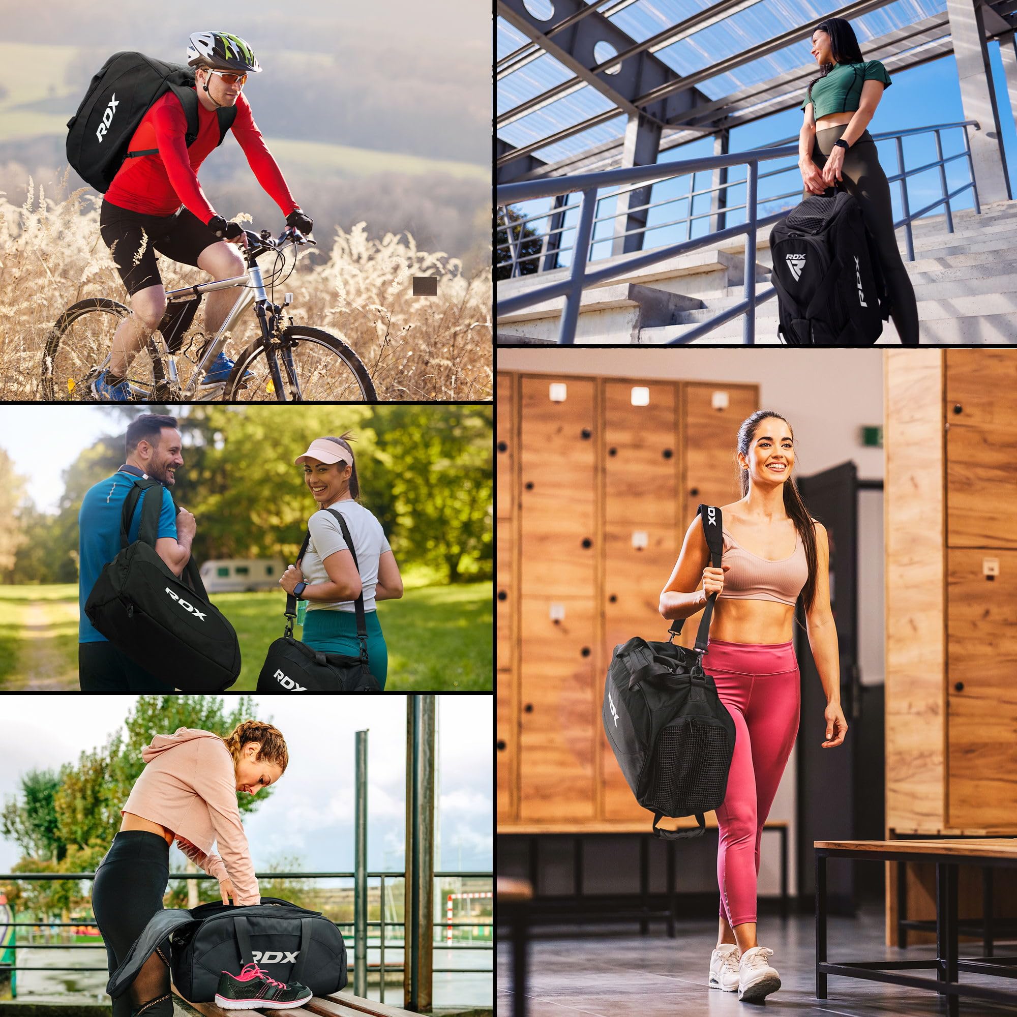 RDX Borsone Palestra Borsa Gym Borsello Sport Fitness Boxe Sportiva Arti Marziali Bag Allenamento