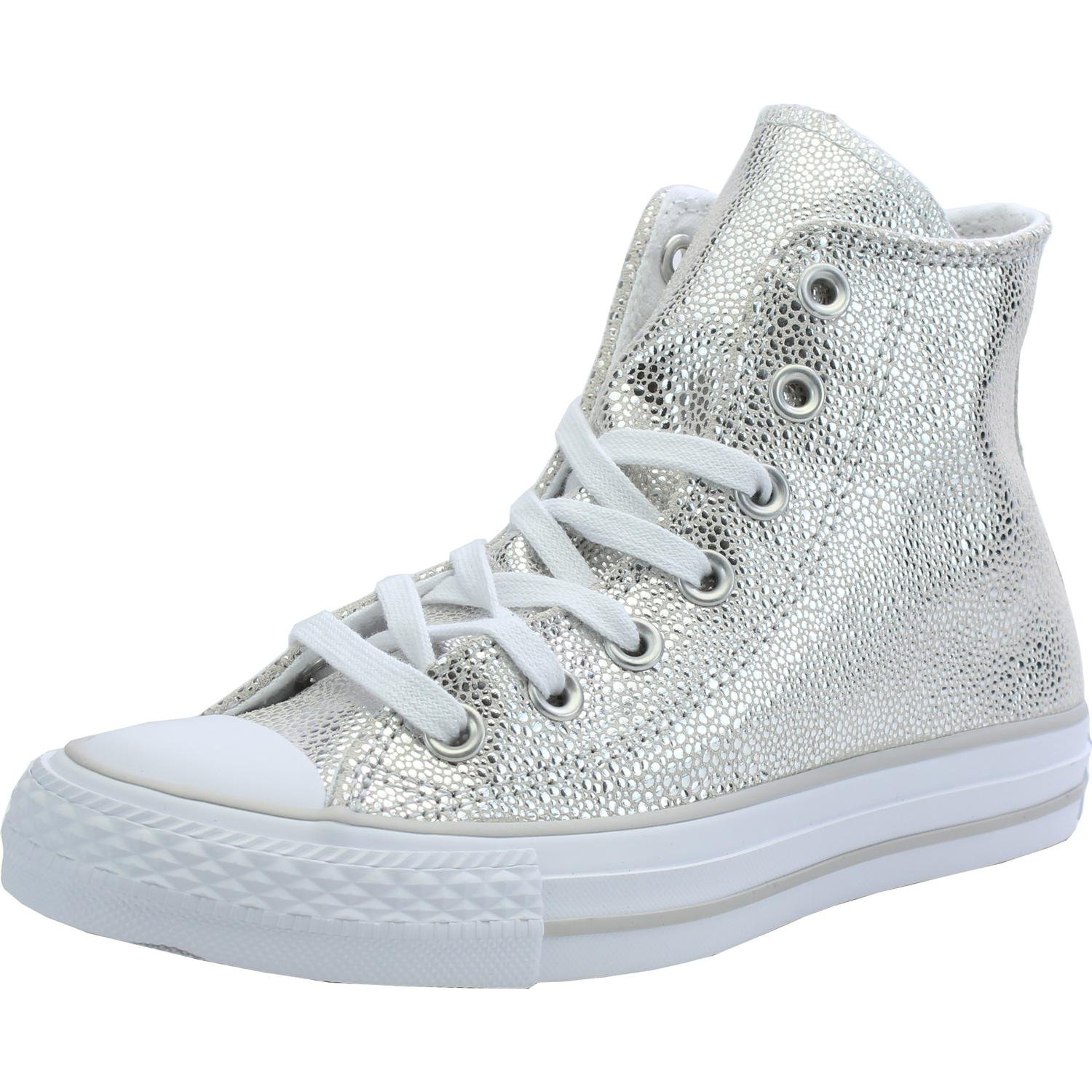 Converse womens Converse Chuck Taylor All Star Stingray Metallic High Top Silver 553346c-040