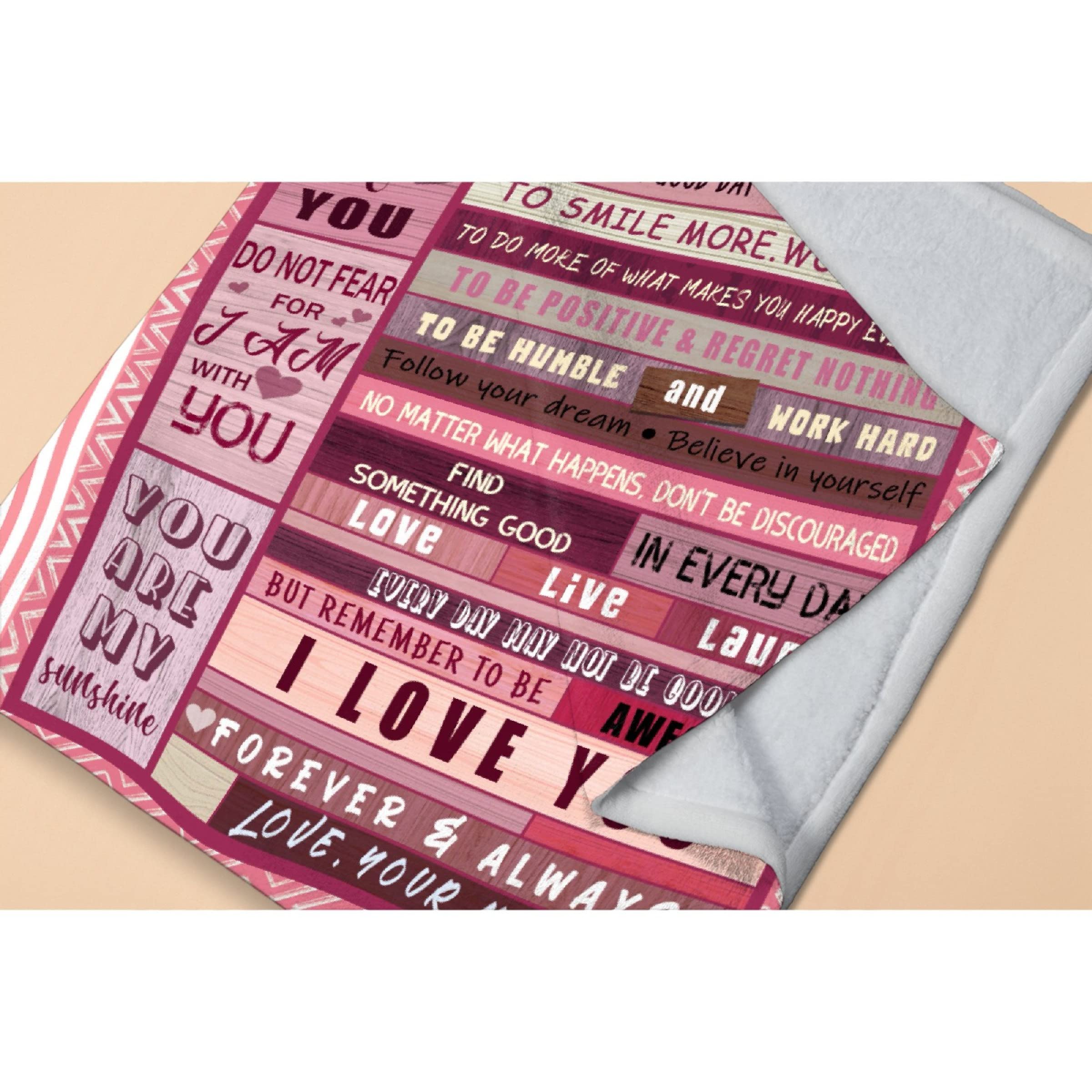 Ksitigarbha to My Daughter from Mom Flannel Blanket Super Soft and Warm for Bed Couch Sofa 50x40 inch for Kids