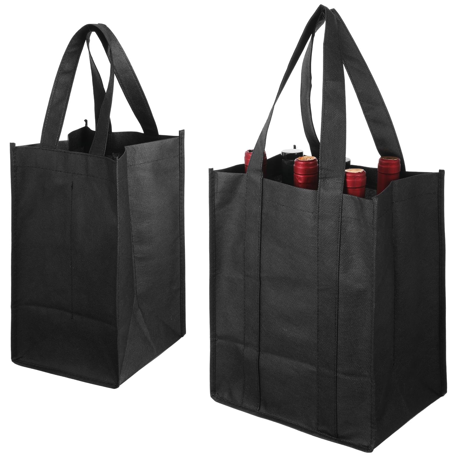 Classicseali 2 Pcs Wine Bottle Carrier,Reusable Wine Carrier for 4&6 Bottles