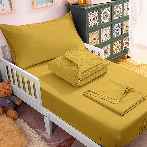 NTBAY Toddler Bedding Set - 4 Piece Soft and Breathable