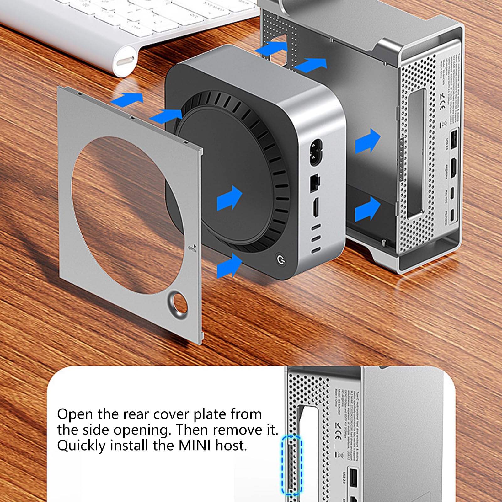 Enclosure per HDD NVMe ad alta velocità con interfacce USB C Alloggiamento in alluminio e sistemi di raffreddamento efficienti Enclosure HDD NVMe PCIe