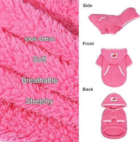 Miniatura 2 de Suéter ligero con capucha para perro con bolsillo, sudadera suave y cálida para cachorros, ropa de invierno para perros pequeños, forro polar,