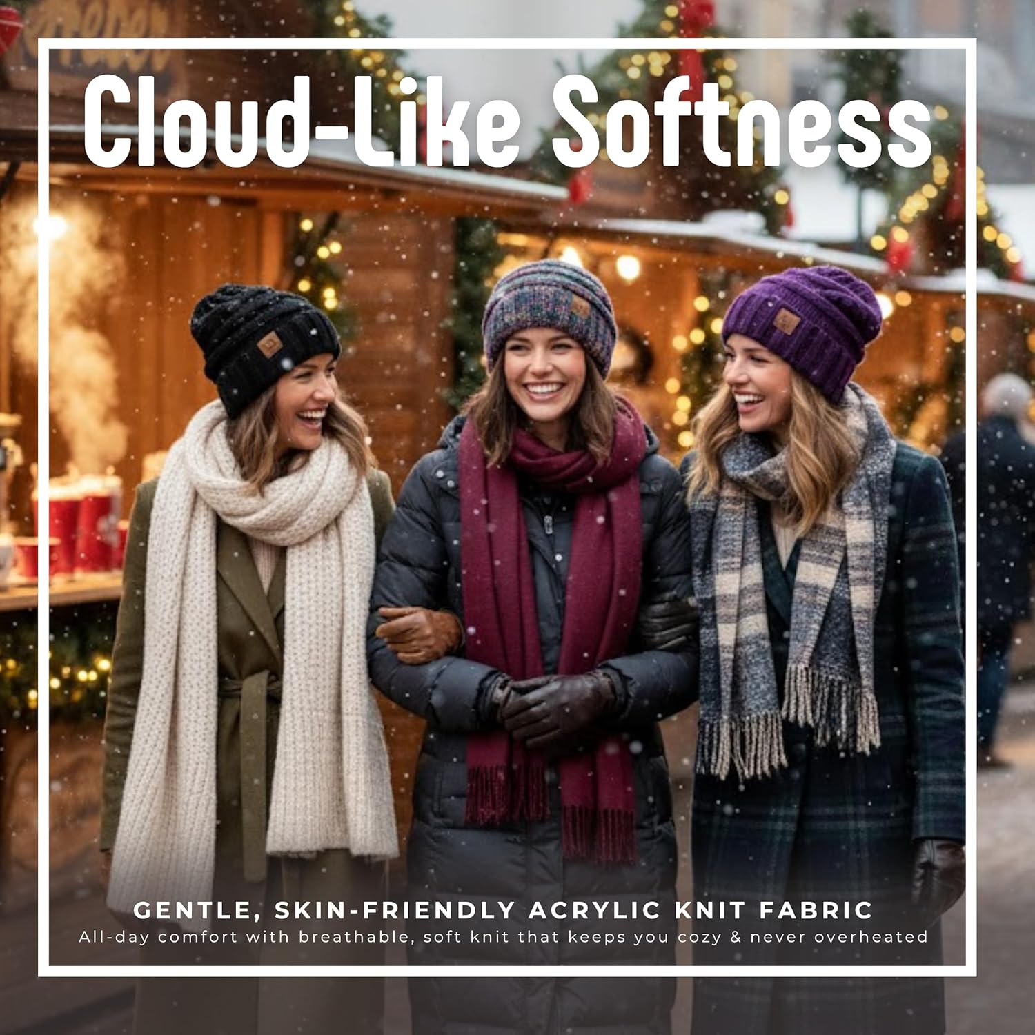 Funky Junque Slouchy Beanie for Women Winter Hat Warm Slouch Oversized Soft Chunky Cable Knit Beanies for Cold Weather - Image 3