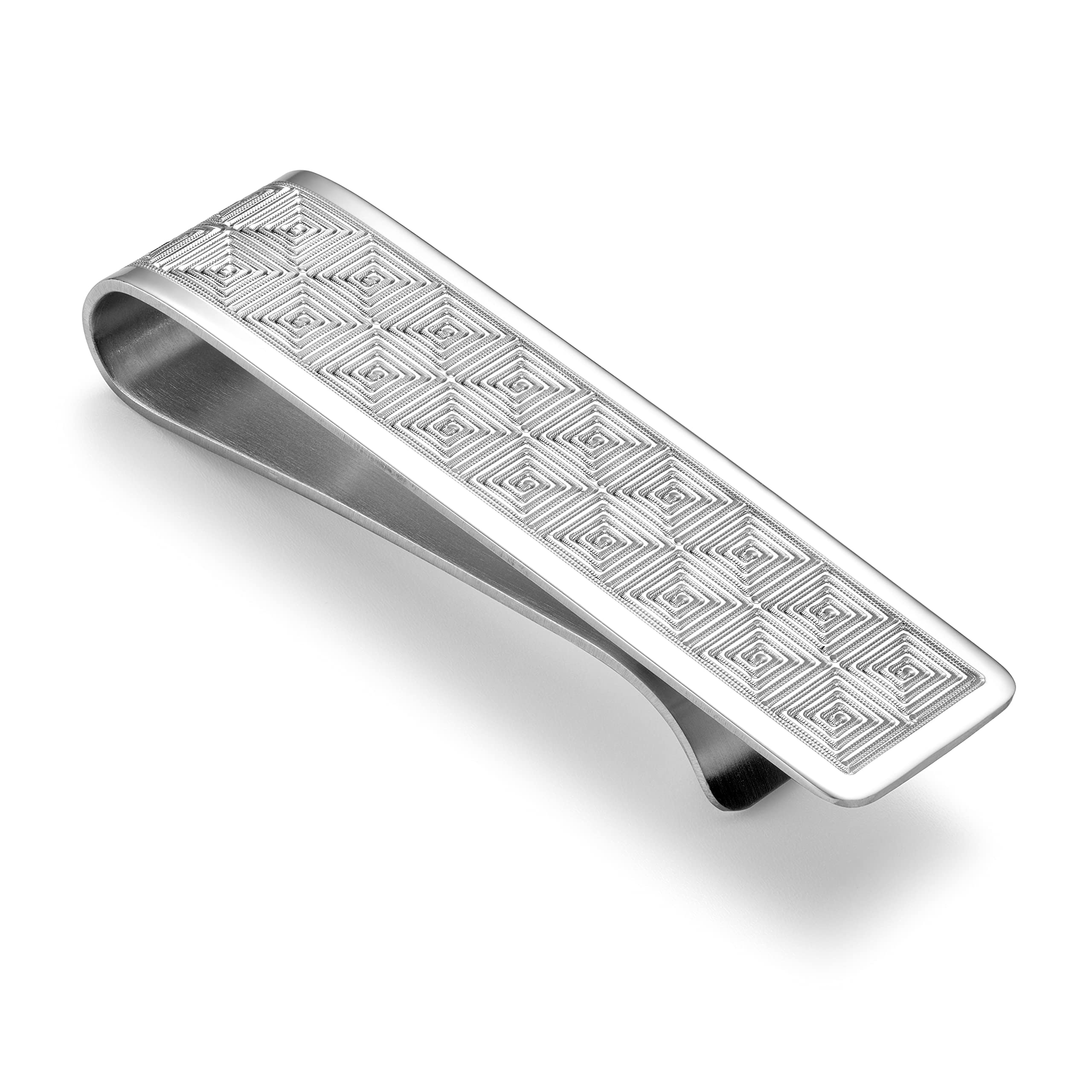 Herren Geldklammer Aus Hochglanzpoliertem Anlaufgeschütztem 925er Sterlingsilber Mit Gravurmotiv