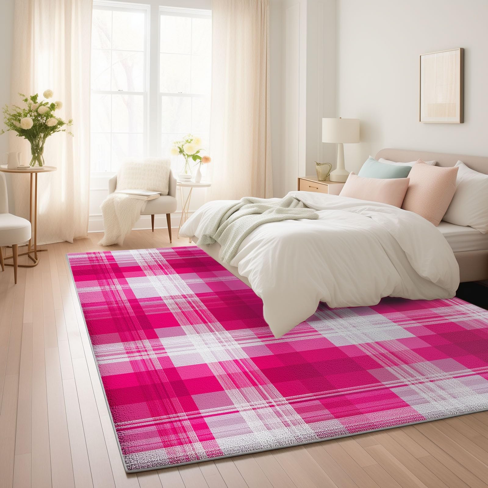 Dywaniki do salonu, 140 x 200 cm, nowoczesne, geometryczne linie, można prać w pralce, antypoślizgowy, trwały, ze sztucznej wełny do sypialni, kuchni, biura, jadalni, wewnątrz, niskie runo