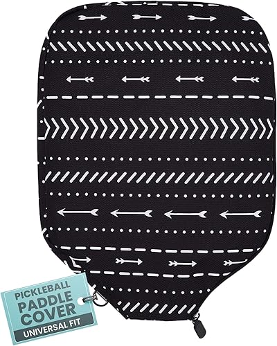 Vista 212 de Palms-O-Aces Pickleball Paddle Sleeve Lightweight Padded Canvas Covers for Paddles Protective Racket Case with zipper Standard & Elongated