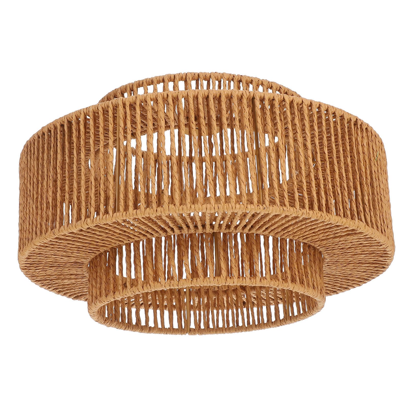 POPETPOP Paralume Lampada in Carta e Ferro Color Kaki, Leggero e Diffusore di Luce, Design Vintage e Minimalista per Casa e Ristorante