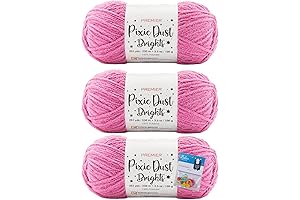 Premier Yarns Pixie Dust Brights Chenille Yarn, Adorned with Bella's Crafts Stitch Markers