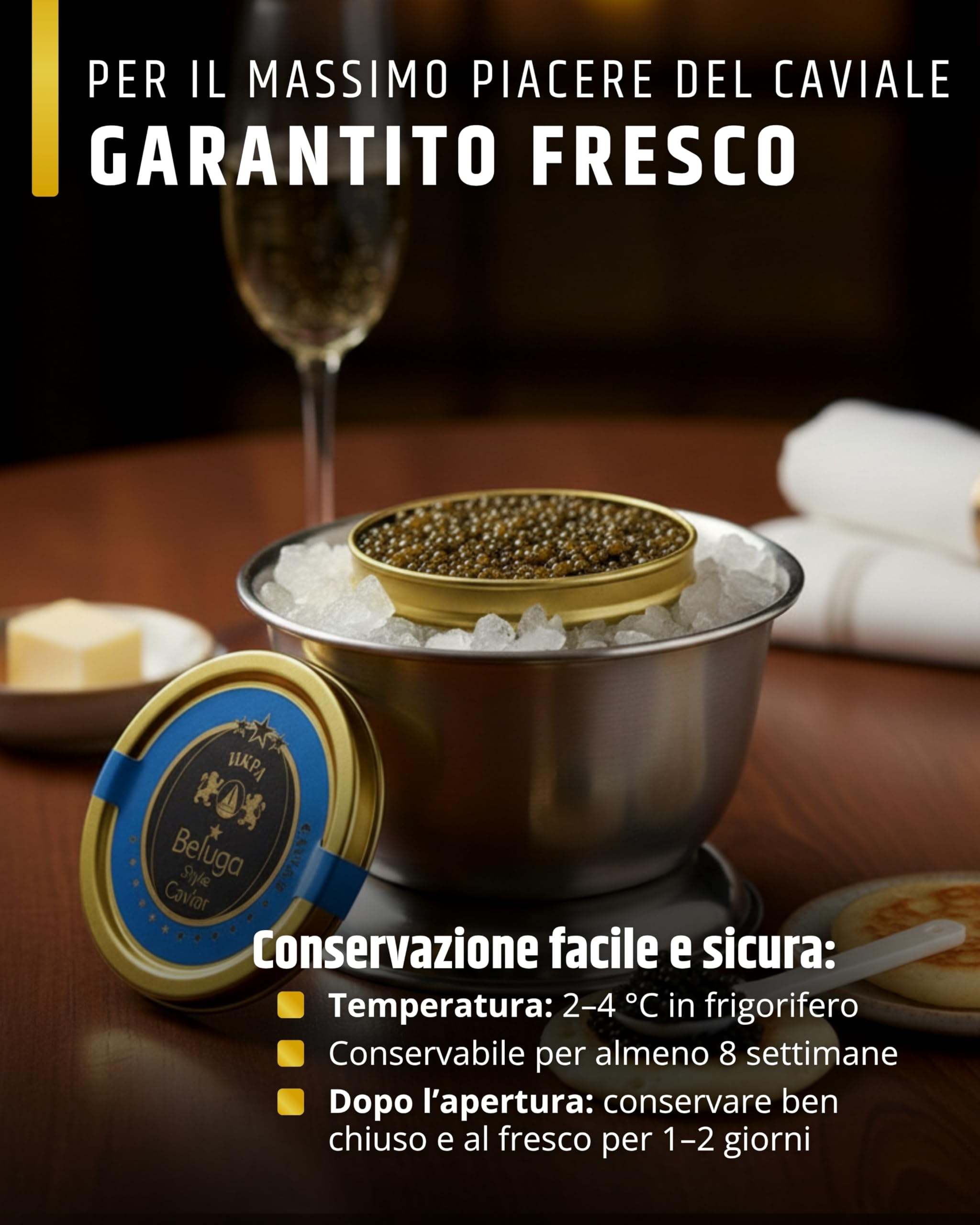 Sepehr Dad Amur Beluga Storione Caviale Premier | allevamento NC | 125 g