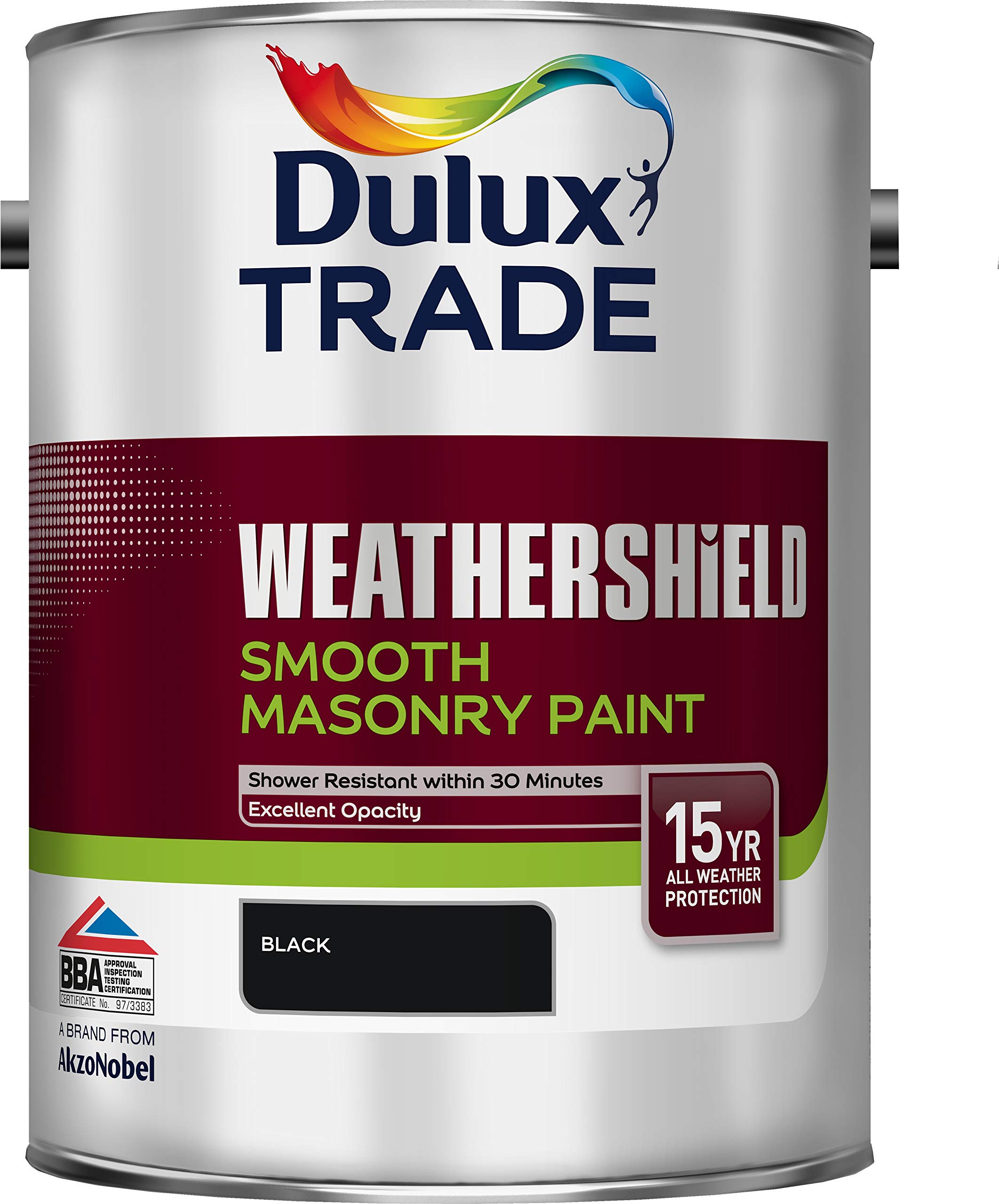 Dulux Trade Weathershield Smooth Masonry Black 5 Litres