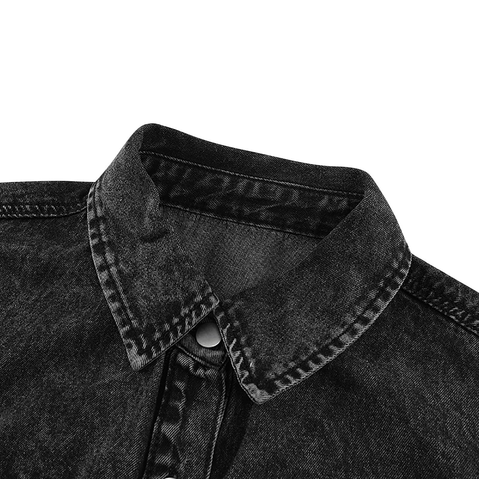 Camisa vaquera de manga larga para mujer, chaqueta vaquera blanca elástica, blusa vaquera larga con botones, chaqueta de mezclilla, chaqueta de entretiempo ligera con bolsillos, chaqueta informal de