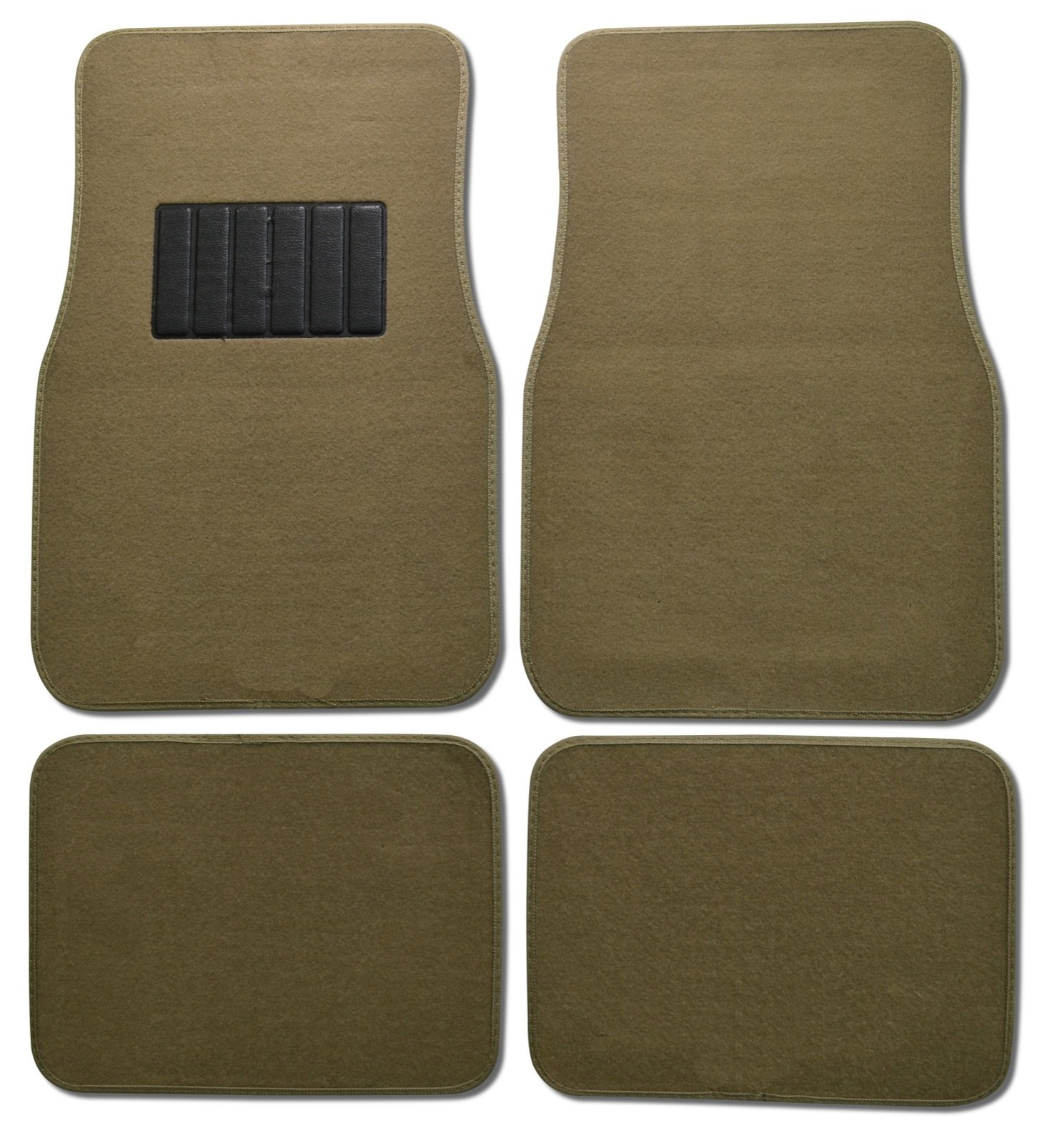 BDK Front Rear Carpet Car Truck SUV Floor Mats - Light Beige