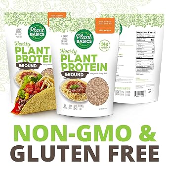 Plant Basics - Hearty Plant Protein - Unflavored Ground, 1 lb - Plant Based Seasoning, Just Like Chicken, 2 Ounce - Non-GMO, Gluten Free, Vegan