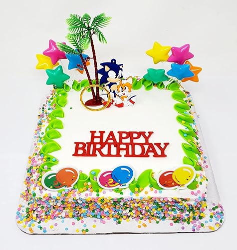 Miniatura 6 de Decoración para pastel de cumpleaños Sonic (diseño único)
