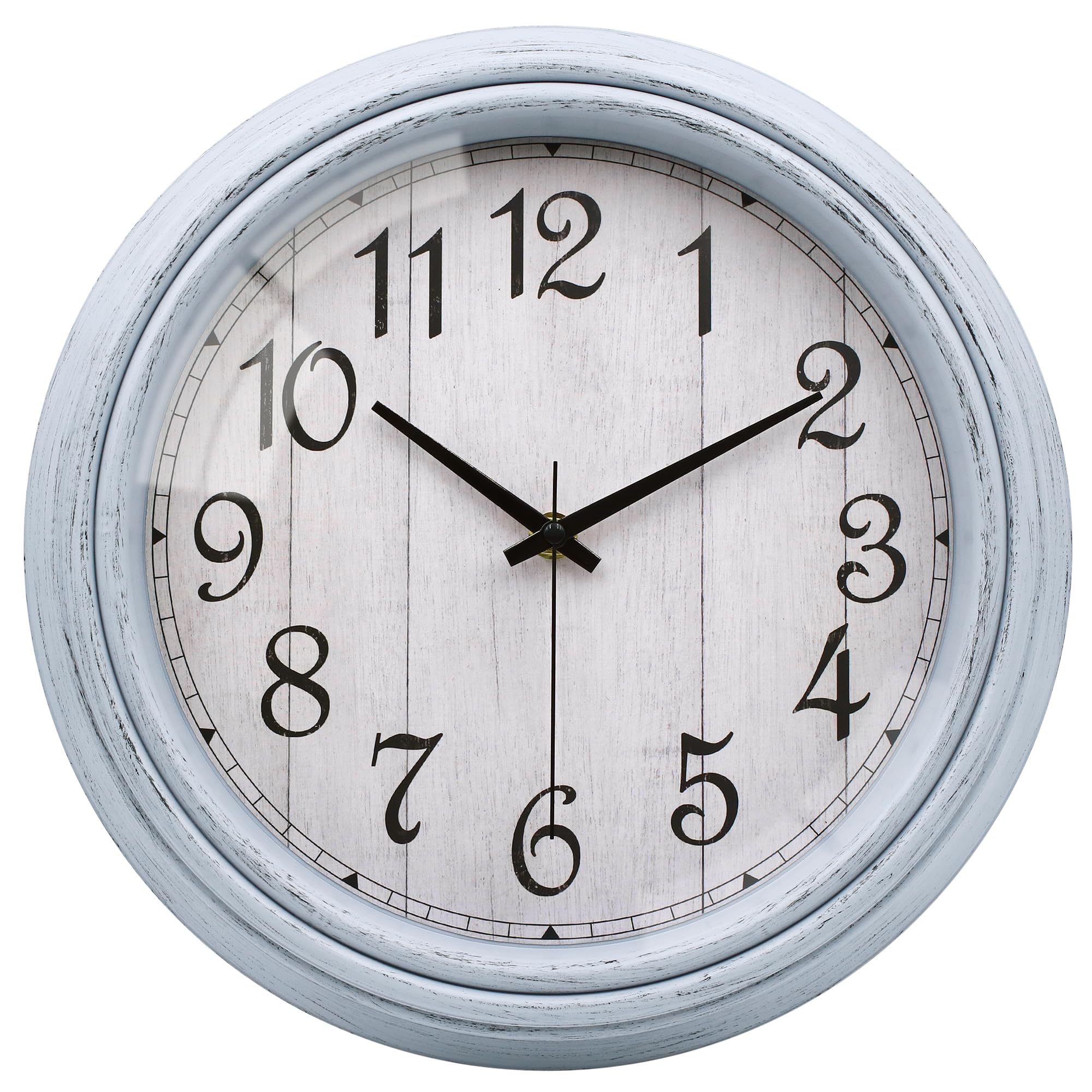 VIKMARI Reloj de Pared, 30cm Vintage Silencioso Reloj para Salon Cocina Cuarto de Baño Dormitorio Oficina Casa (Azul)