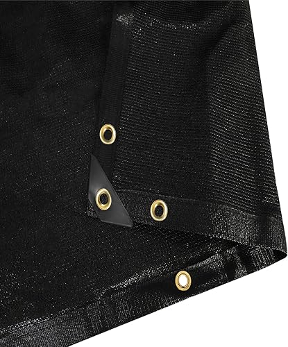 Miniatura 3 de eshare Lona de malla resistente de tela 90 negra de 6 x 20 pies