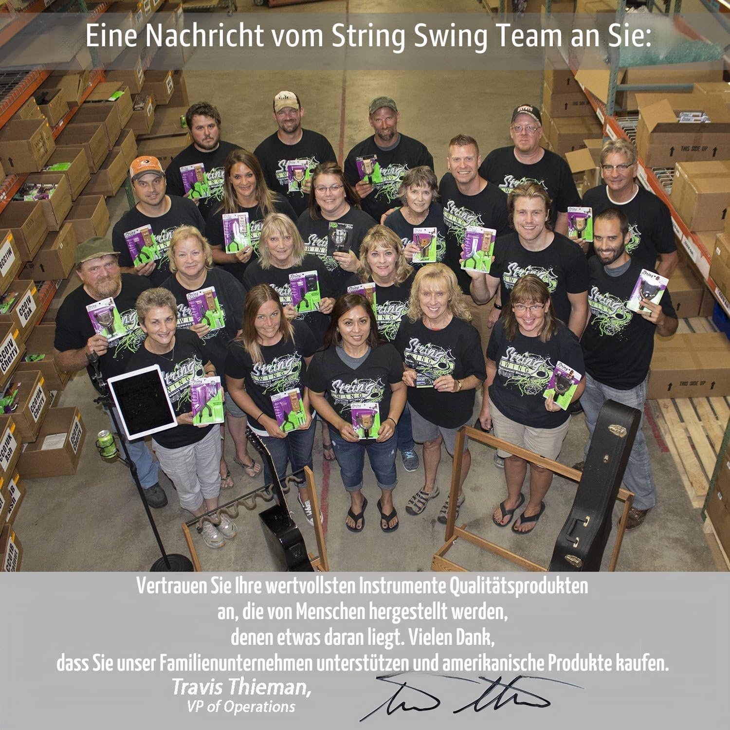 String Swing Horizontale Wandhalterung Trompetenhalter - Ständer für alle Trompeten inkl. Piccolo und Pocket Trompete - Musikinstrumente sicher ohne Hartschalenkoffer - Made in USA