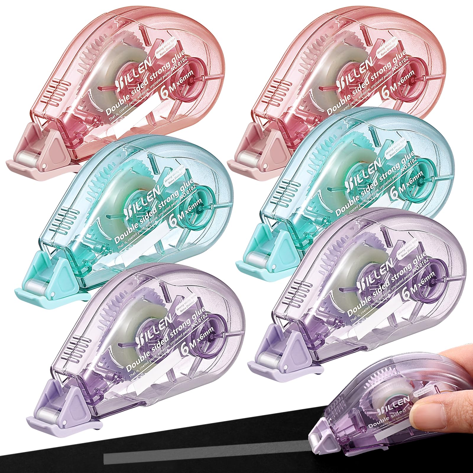 Zeawavsl Lot De 6 Rouleaux Ruban Adhésif Double Face 6mm X 6m - Glue Mouse Pour Scrapbooking & Loisirs Créatifs
