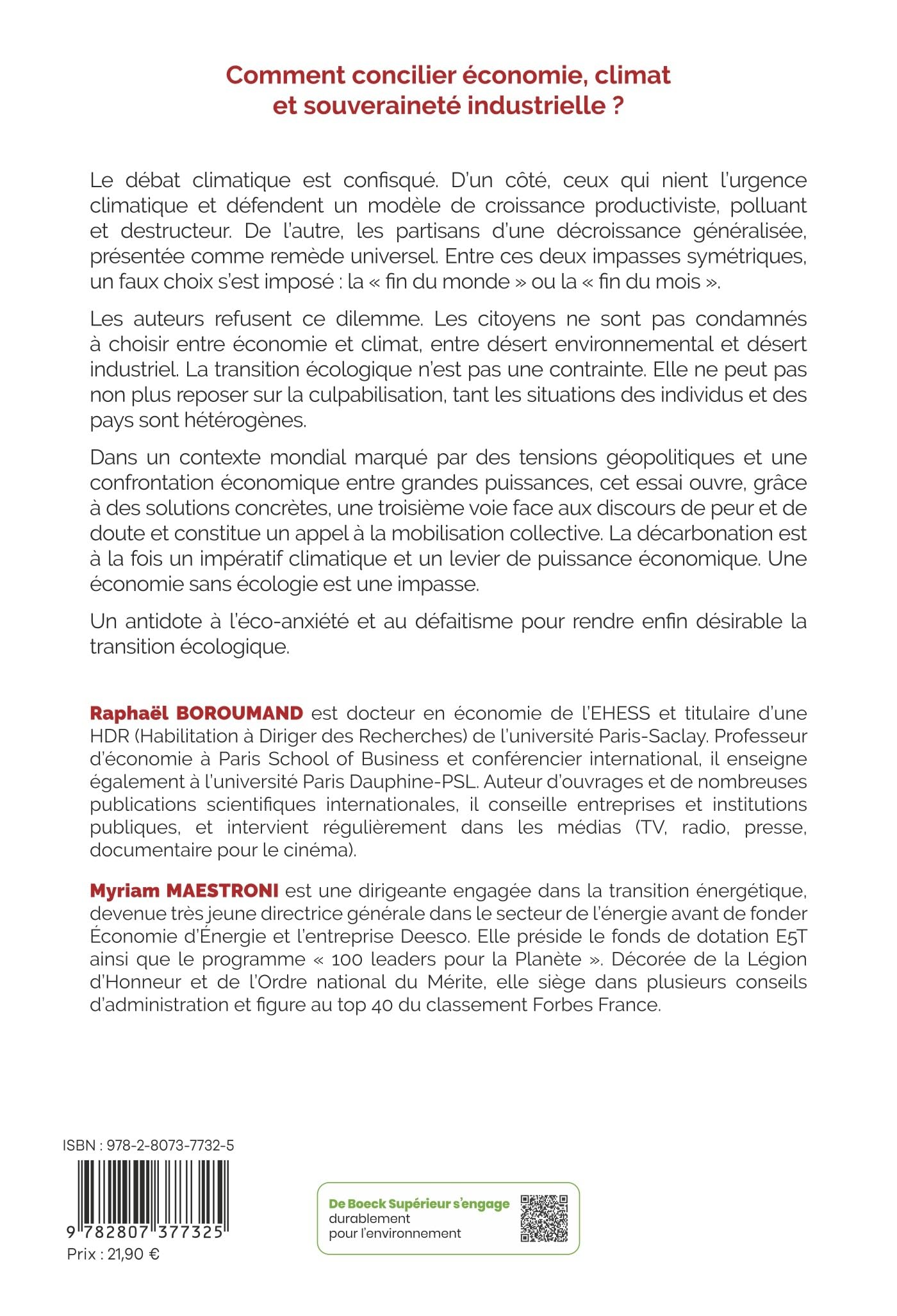 Économie et climat : le faux dilemme: Antidote au défaitisme