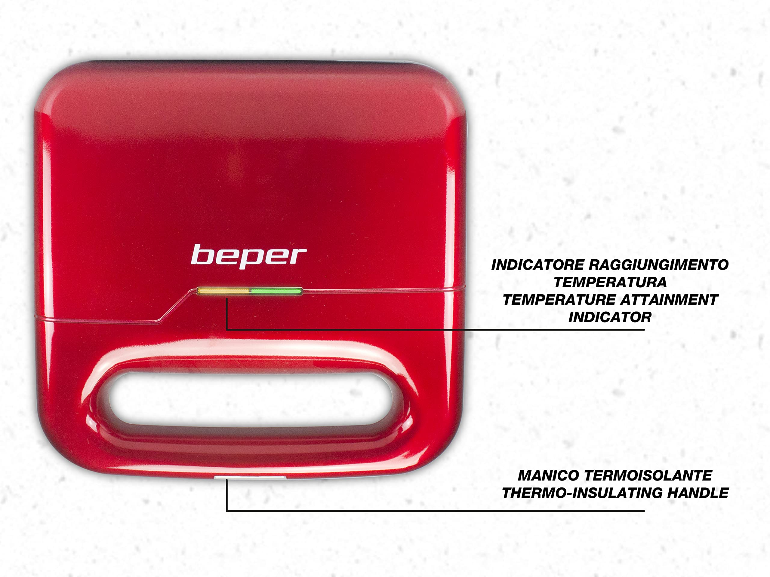 BEPER P101CUD100 Waffeleisen mit Stabform - Mini Waffeleisen für 6 Waffel in Minutenschnelle
