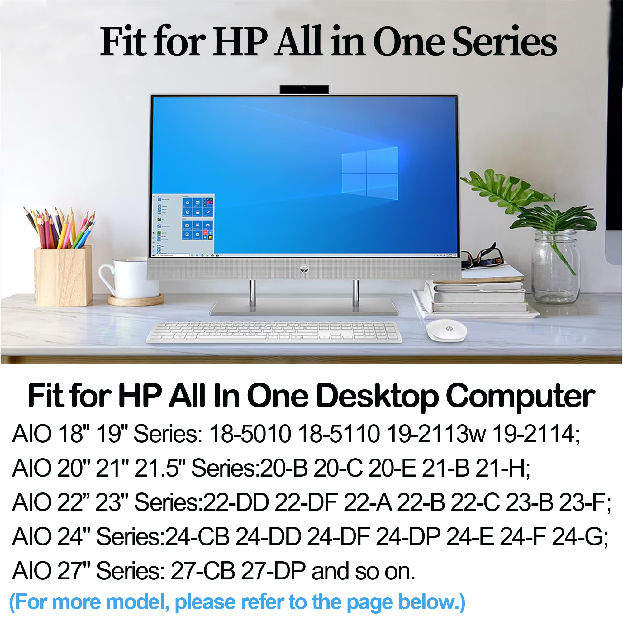 KITEURAD 90W 65W Ac Adapter for HP All in One Desktop Computer Power Cord-for HP All in One Computer 20